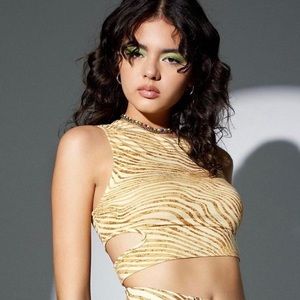 Motel rocks GALAND VEST TOP IN DESERT TERRAIN TAN